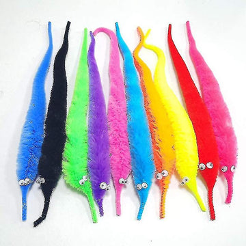 Jucarie Magic Twisty pentru copii Fuzzy Worm Magic, Wiggly cu sir invizibil Truc pentru favoruri de petrecere