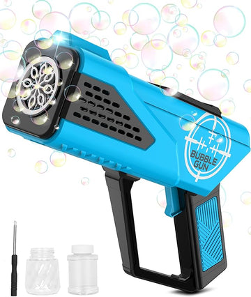 Pistol de baloane cu iluminare LED, solutie inclusa