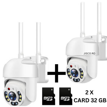 Set 2 X Camera IP WI-FI + 2 Card Micro SD 32 GB