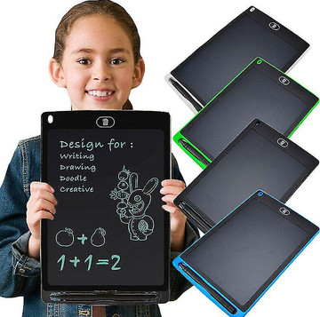 Tableta 1+1 GRATIS, desen grafica, rescriptibila, 8.5 inch, scris verde