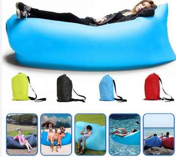 Set 3 x Saltea gonflabila Lazy Bag ,umflare cu aer, pentru camping sau plaja