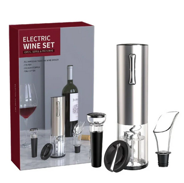 Set tirbuson electric pentru desfacerea sticlelor