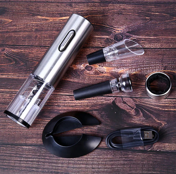 Set tirbuson electric pentru desfacerea sticlelor