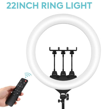 Ring light 58 CM cu lumini profesionale, trepied cu inel de lumina si telecomanda inclusa