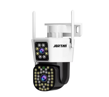 Camera Dubla 6 MP WiFi Jortan, Full HD 4K cu Alarma Integrata, Detectare Umana si Recunoastere Faciala