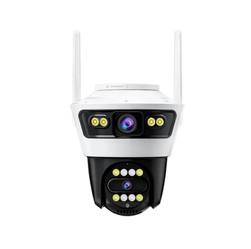 Camera dubla 6MP Night Vision Wifi, Jortan Full HD 4K cu Alarma Integrata, Detectare Umana si Recunoastere Faciala