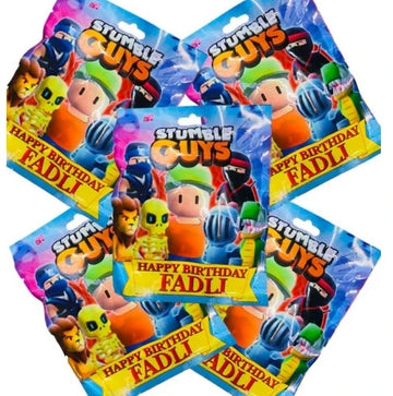 Set 5 plicuri Stumble Guys cu jucarie de plastic Mistery Box