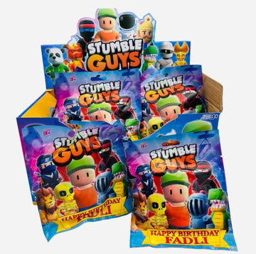 Set 5 plicuri Stumble Guys cu jucarie de plastic Mistery Box