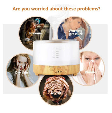 Umidificator difuzor de aroma uleiuri esentiale cu functii muzicale si luminoase