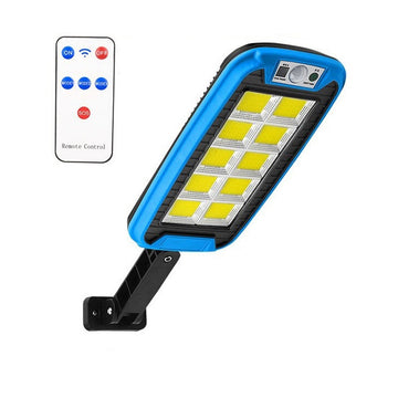 Lampa solara stradala cu telecomanda si senzor de miscare, LED-uri Ultra White exterior